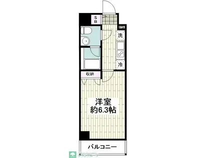 SHOKEN RESIDENCE横浜生麦Iショウケンレジデンス(1K/3階)の間取り写真