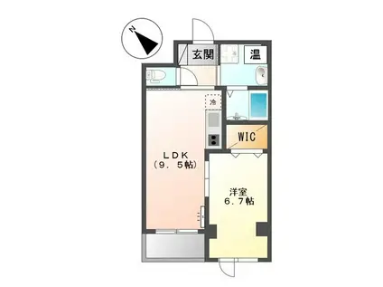 グランネクスト川崎(1LDK/2階)の間取り写真