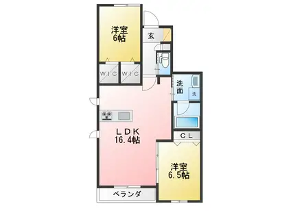 アークトゥルス(2LDK/1階)の間取り写真