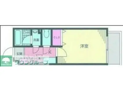 TOWN-NEST大曾根(1K/1階)の間取り写真