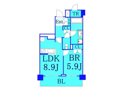 ファインステージ新横浜(1LDK/1階)の間取り写真