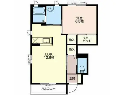 ルマーシュ(1LDK/1階)の間取り写真