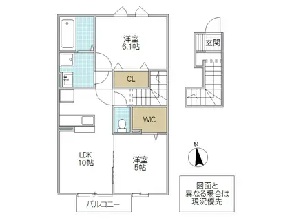 FERIO(2LDK/2階)の間取り写真