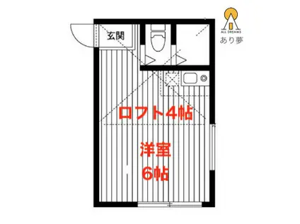 星川アルキメデス(1K/2階)の間取り写真