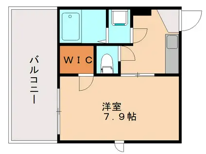 CAROL(1K/1階)の間取り写真