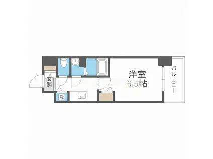 アドバンス大阪バレンシア(1K/3階)の間取り写真