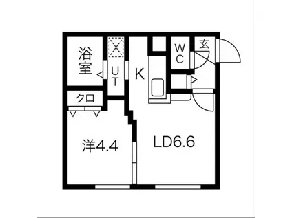EXCEL平岸A(1LDK/1階)の間取り写真