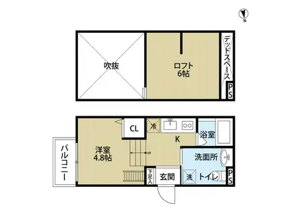 サクシード尼崎(1K/1階)の間取り写真