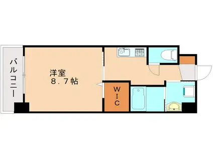 グランジャー小倉(1K/2階)の間取り写真