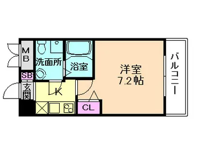 メインステージ西天満TS SQARE(1K/8階)の間取り写真