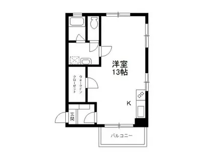 パシフィック麻布マンション(ワンルーム/6階)の間取り写真