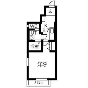 FIRST花巻(1K/1階)の間取り写真