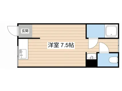 CASA湖東(ワンルーム/2階)の間取り写真