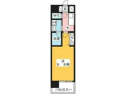 ARTIZA上前津II(1K/11階)の間取り写真