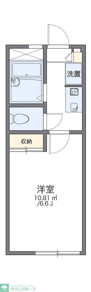 レオパレスRAFFINEE(1K/2階)の間取り写真