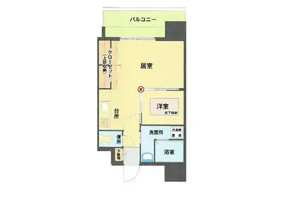 エステート・モア・平尾公園通(1LDK/5階)の間取り写真