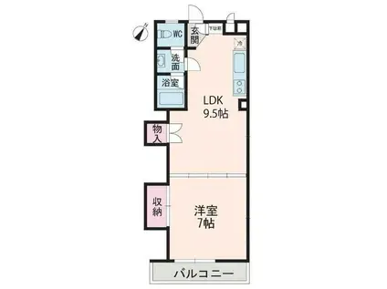 第一上馬マンション(1LDK/2階)の間取り写真