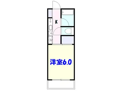 アゼリアマンション(1K/2階)の間取り写真