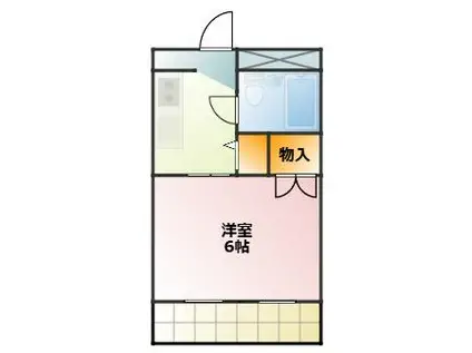 サンライフ堂坂B(1K/3階)の間取り写真