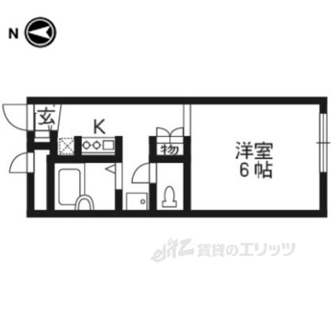 レオパレスLA PRIMAVERA(1K/1階)の間取り写真