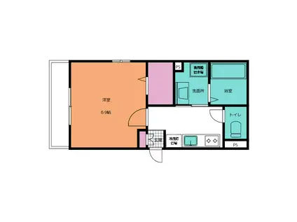 コンフォート リリィ(1K/2階)の間取り写真