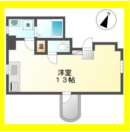 プチリヴェール昭和町(ワンルーム/6階)の間取り写真