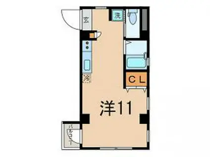 グレース西麻布(ワンルーム/3階)の間取り写真