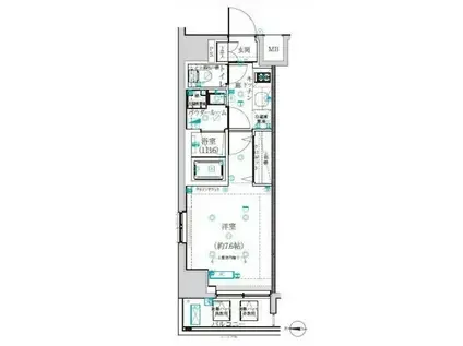 アルテシモ レフィナ(1K/10階)の間取り写真