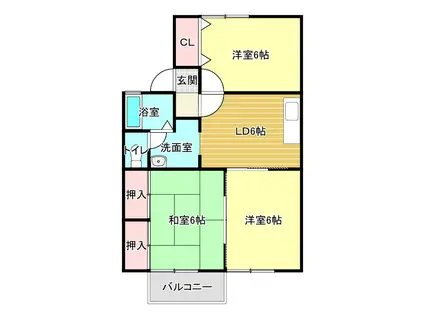 ヴィーナスV番館(3DK/1階)の間取り写真