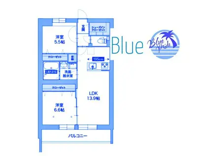 アグロラトス ヒサリコ(2LDK/4階)の間取り写真