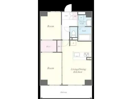 アヴェニーユ壱番館(2LDK/3階)の間取り写真