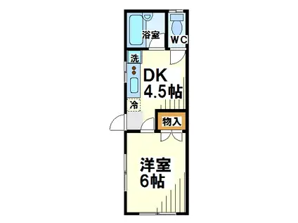 グレース中村(1DK/1階)の間取り写真