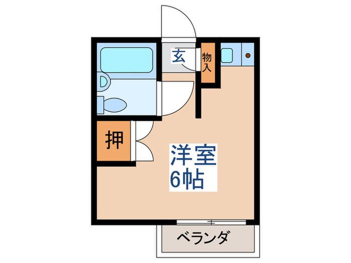 レキシントンミワ(ワンルーム/1階)の間取り写真