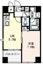 D-REST NAKANOSIMA(1LDK/5階)の間取り写真