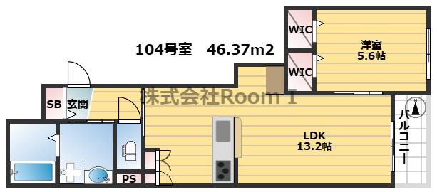 ヘーベルスパーク(1LDK/1階)の間取り写真