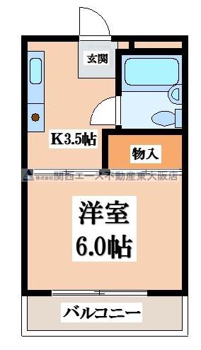 ハイムエトワール(1K/1階)の間取り写真