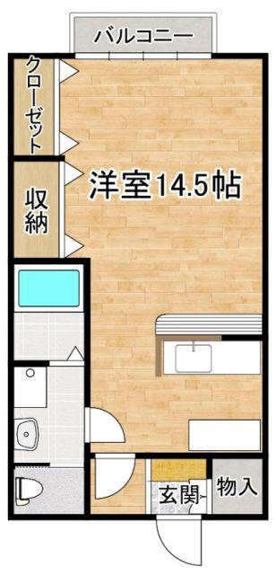 セレスノーブル(ワンルーム/2階)の間取り写真