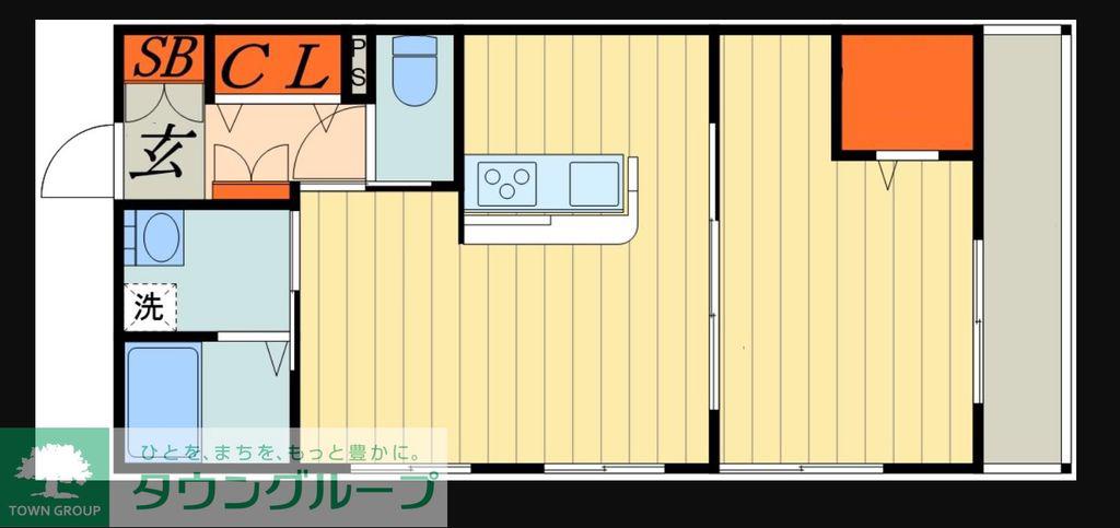 ラカーサフェリーチェ(1LDK/3階)の間取り写真