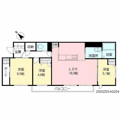 クロシェットアーブル(3LDK/2階)の間取り写真
