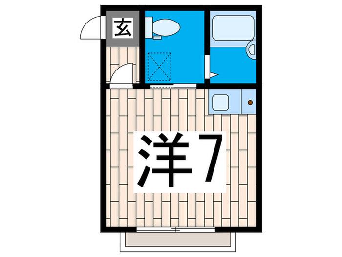 DAIYU-七番館(ワンルーム/1階)の間取り写真