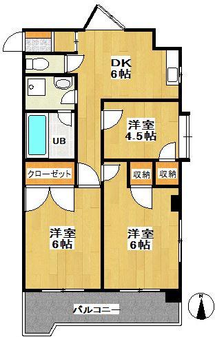 セーフズマンション(3DK/3階)の間取り写真