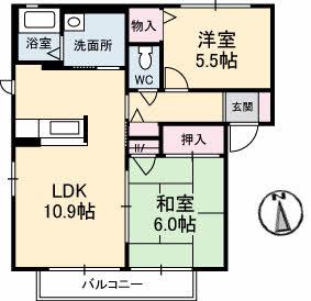 パストラルコート(2LDK/2階)の間取り写真