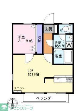 もりの舎(1LDK/2階)の間取り写真