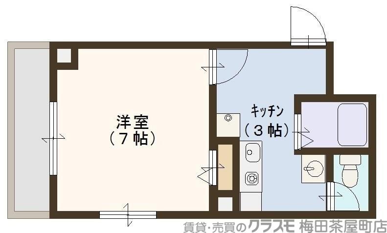 スタシオン梅田イースト(ワンルーム/5階)の間取り写真