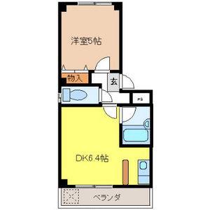 カーサ・ソフィアIII(1DK/3階)の間取り写真