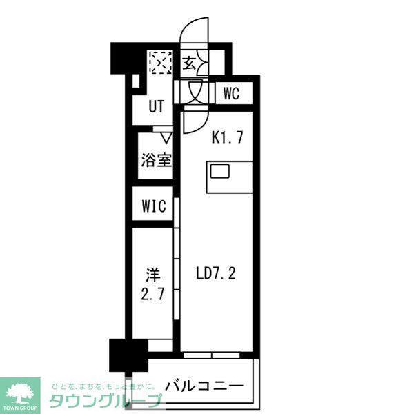 メイクスアート名駅南IV(1LDK/8階)の間取り写真