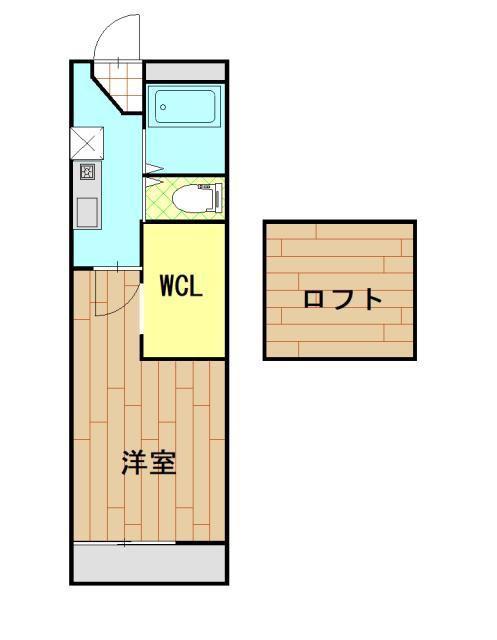 フリーダムヒル中野栄A棟(1K/1階)の間取り写真