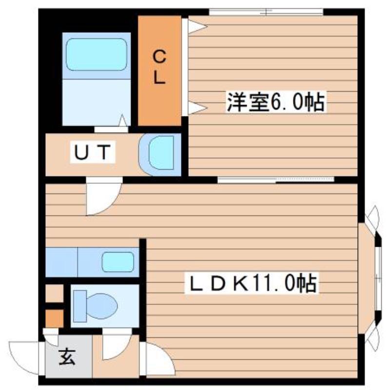 プレミエール24軒(1LDK/2階)の間取り写真