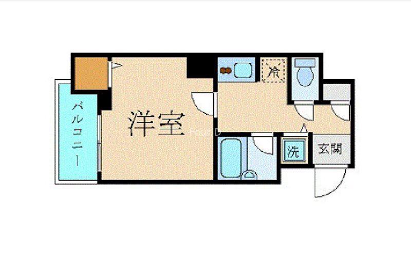 スカイコート銀座東壱番館(1K/7階)の間取り写真