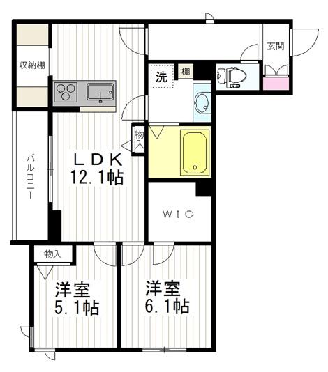 ザ・ガーデンコートハウス別館(2LDK/3階)の間取り写真
